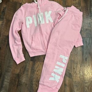 Victoria secret PINK SMALL sweatshirt and joggers